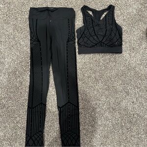 Rhinestone Bra Top and Leggings